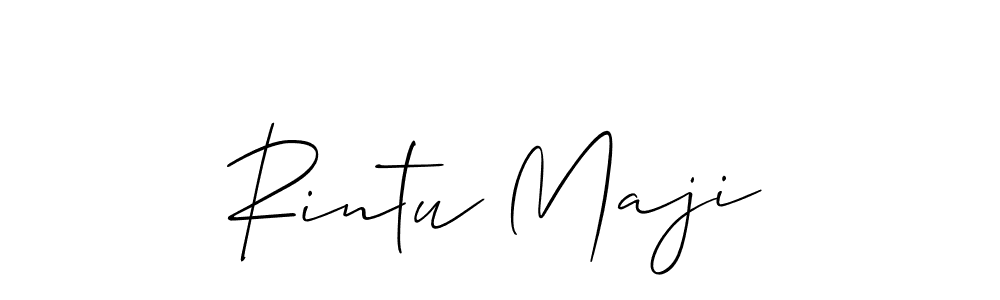 Rintu Maji stylish signature style. Best Handwritten Sign (Allison_Script) for my name. Handwritten Signature Collection Ideas for my name Rintu Maji. Rintu Maji signature style 2 images and pictures png