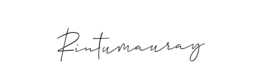 The best way (Allison_Script) to make a short signature is to pick only two or three words in your name. The name Rintumauray include a total of six letters. For converting this name. Rintumauray signature style 2 images and pictures png