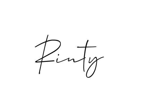 Best and Professional Signature Style for Rinty. Allison_Script Best Signature Style Collection. Rinty signature style 2 images and pictures png