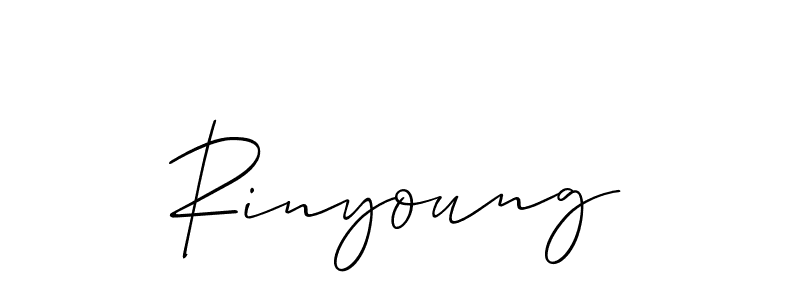 You should practise on your own different ways (Allison_Script) to write your name (Rinyoung) in signature. don't let someone else do it for you. Rinyoung signature style 2 images and pictures png