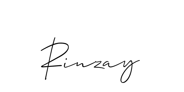 Create a beautiful signature design for name Rinzay. With this signature (Allison_Script) fonts, you can make a handwritten signature for free. Rinzay signature style 2 images and pictures png
