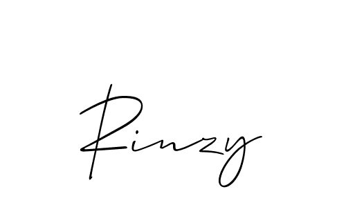 Design your own signature with our free online signature maker. With this signature software, you can create a handwritten (Allison_Script) signature for name Rinzy. Rinzy signature style 2 images and pictures png