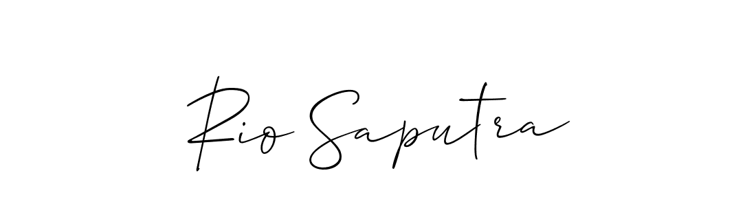 Allison_Script is a professional signature style that is perfect for those who want to add a touch of class to their signature. It is also a great choice for those who want to make their signature more unique. Get Rio Saputra name to fancy signature for free. Rio Saputra signature style 2 images and pictures png