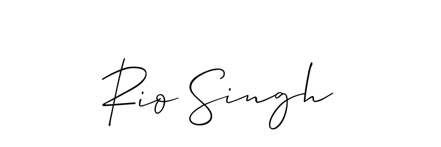 You should practise on your own different ways (Allison_Script) to write your name (Rio Singh) in signature. don't let someone else do it for you. Rio Singh signature style 2 images and pictures png