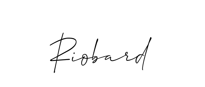 Make a beautiful signature design for name Riobard. With this signature (Allison_Script) style, you can create a handwritten signature for free. Riobard signature style 2 images and pictures png