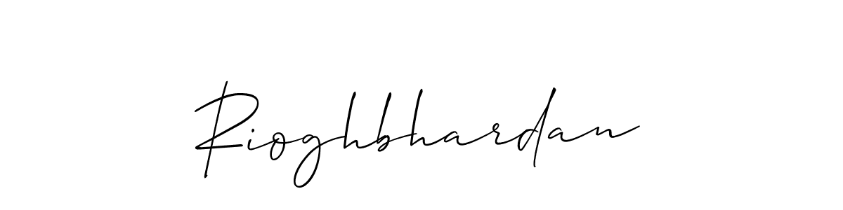 How to make Rioghbhardan signature? Allison_Script is a professional autograph style. Create handwritten signature for Rioghbhardan name. Rioghbhardan signature style 2 images and pictures png