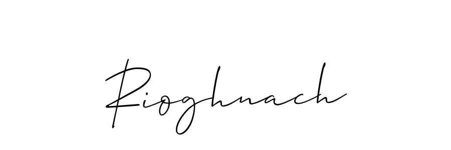 Create a beautiful signature design for name Rioghnach. With this signature (Allison_Script) fonts, you can make a handwritten signature for free. Rioghnach signature style 2 images and pictures png