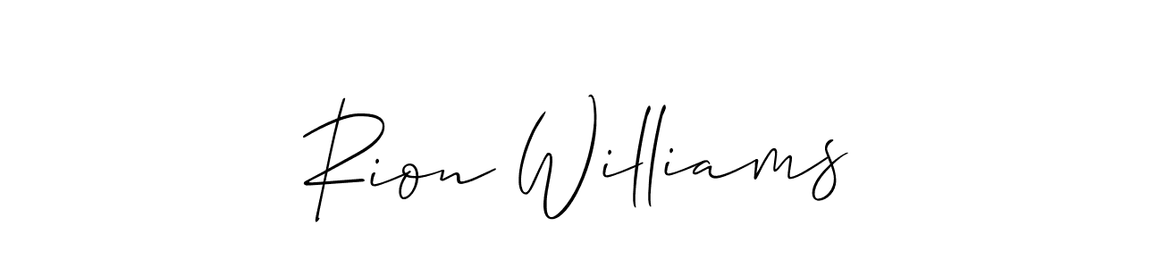 Once you've used our free online signature maker to create your best signature Allison_Script style, it's time to enjoy all of the benefits that Rion Williams name signing documents. Rion Williams signature style 2 images and pictures png