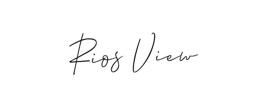 Similarly Allison_Script is the best handwritten signature design. Signature creator online .You can use it as an online autograph creator for name Rios View. Rios View signature style 2 images and pictures png