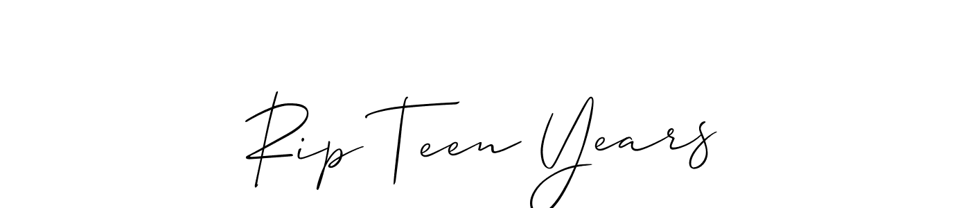 How to Draw Rip Teen Years signature style? Allison_Script is a latest design signature styles for name Rip Teen Years. Rip Teen Years signature style 2 images and pictures png