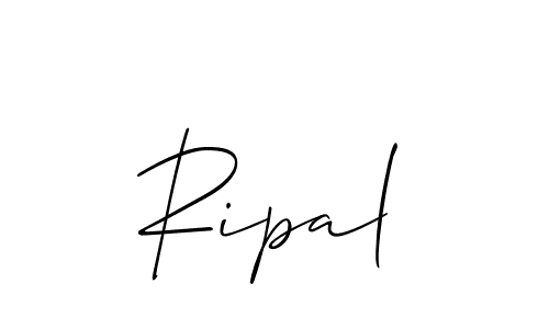 if you are searching for the best signature style for your name Ripal. so please give up your signature search. here we have designed multiple signature styles  using Allison_Script. Ripal signature style 2 images and pictures png