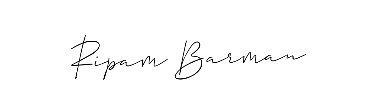 You should practise on your own different ways (Allison_Script) to write your name (Ripam Barman) in signature. don't let someone else do it for you. Ripam Barman signature style 2 images and pictures png