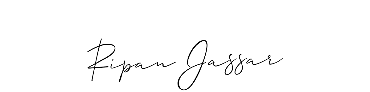 Design your own signature with our free online signature maker. With this signature software, you can create a handwritten (Allison_Script) signature for name Ripan Jassar. Ripan Jassar signature style 2 images and pictures png