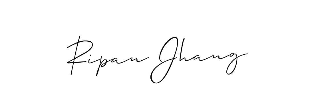 if you are searching for the best signature style for your name Ripan Jhang. so please give up your signature search. here we have designed multiple signature styles  using Allison_Script. Ripan Jhang signature style 2 images and pictures png