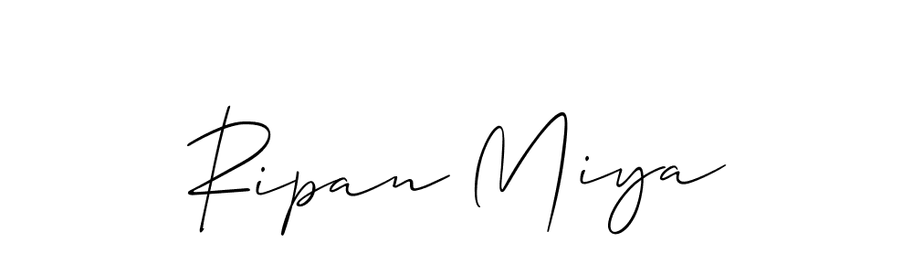 It looks lik you need a new signature style for name Ripan Miya. Design unique handwritten (Allison_Script) signature with our free signature maker in just a few clicks. Ripan Miya signature style 2 images and pictures png