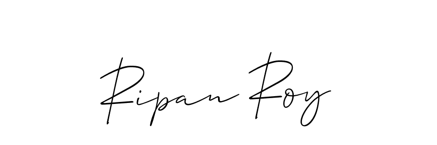 How to make Ripan Roy signature? Allison_Script is a professional autograph style. Create handwritten signature for Ripan Roy name. Ripan Roy signature style 2 images and pictures png