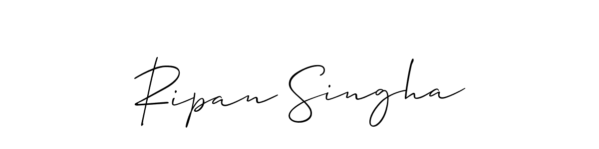 Create a beautiful signature design for name Ripan Singha. With this signature (Allison_Script) fonts, you can make a handwritten signature for free. Ripan Singha signature style 2 images and pictures png