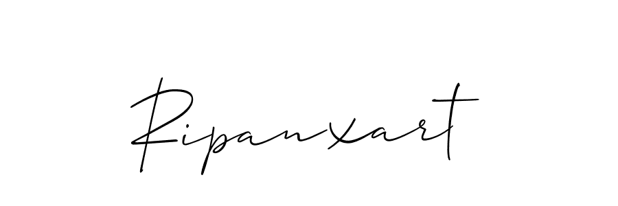 You should practise on your own different ways (Allison_Script) to write your name (Ripanxart) in signature. don't let someone else do it for you. Ripanxart signature style 2 images and pictures png