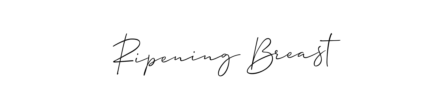 It looks lik you need a new signature style for name Ripening Breast. Design unique handwritten (Allison_Script) signature with our free signature maker in just a few clicks. Ripening Breast signature style 2 images and pictures png