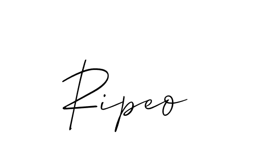 Make a beautiful signature design for name Ripeo. With this signature (Allison_Script) style, you can create a handwritten signature for free. Ripeo signature style 2 images and pictures png