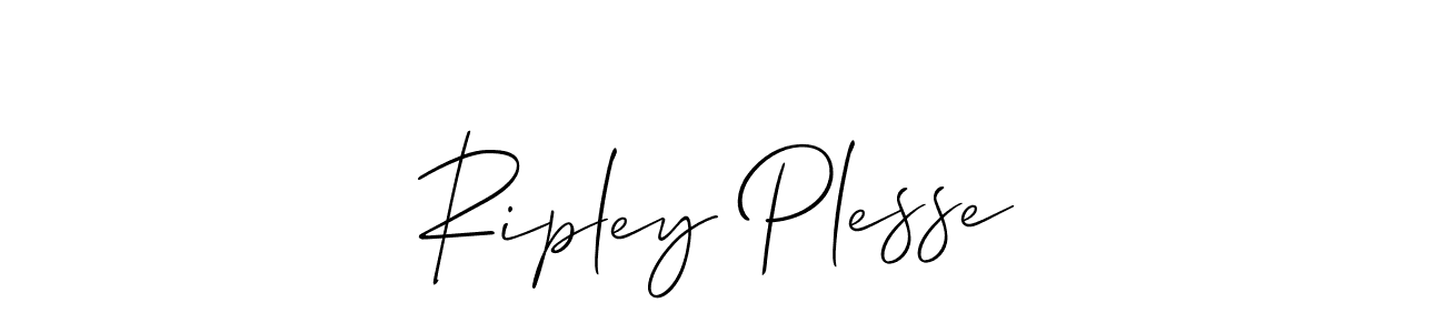 if you are searching for the best signature style for your name Ripley Plesse. so please give up your signature search. here we have designed multiple signature styles  using Allison_Script. Ripley Plesse signature style 2 images and pictures png