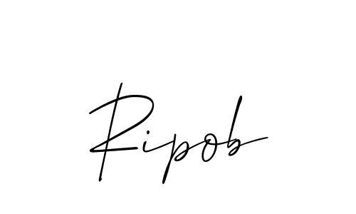 Make a beautiful signature design for name Ripob. With this signature (Allison_Script) style, you can create a handwritten signature for free. Ripob signature style 2 images and pictures png