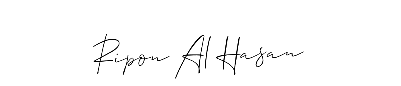 How to Draw Ripon Al Hasan signature style? Allison_Script is a latest design signature styles for name Ripon Al Hasan. Ripon Al Hasan signature style 2 images and pictures png