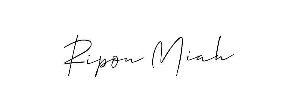 How to Draw Ripon Miah signature style? Allison_Script is a latest design signature styles for name Ripon Miah. Ripon Miah signature style 2 images and pictures png