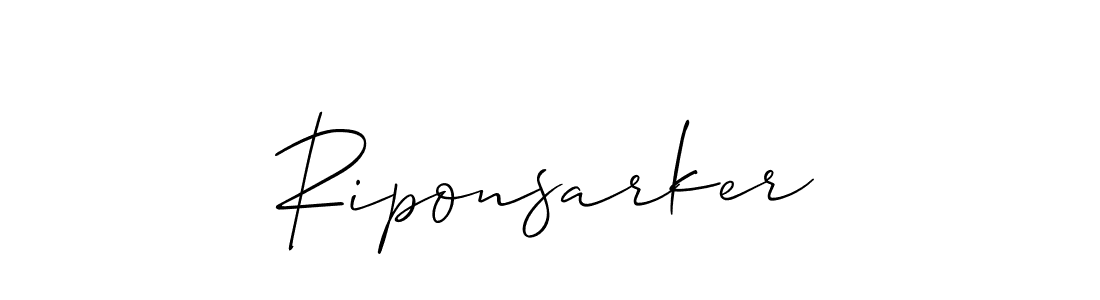 Design your own signature with our free online signature maker. With this signature software, you can create a handwritten (Allison_Script) signature for name Riponsarker. Riponsarker signature style 2 images and pictures png