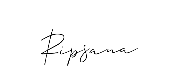 Make a beautiful signature design for name Ripsana. With this signature (Allison_Script) style, you can create a handwritten signature for free. Ripsana signature style 2 images and pictures png