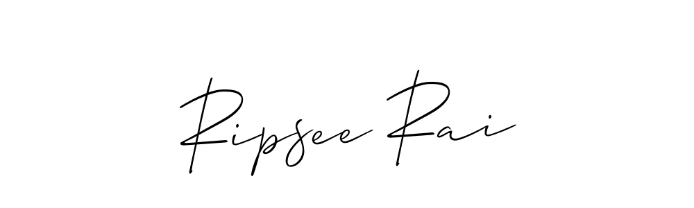 Ripsee Rai stylish signature style. Best Handwritten Sign (Allison_Script) for my name. Handwritten Signature Collection Ideas for my name Ripsee Rai. Ripsee Rai signature style 2 images and pictures png
