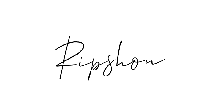 Once you've used our free online signature maker to create your best signature Allison_Script style, it's time to enjoy all of the benefits that Ripshon name signing documents. Ripshon signature style 2 images and pictures png