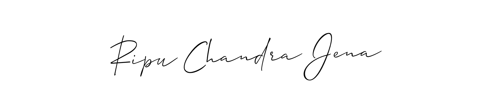 How to make Ripu Chandra Jena name signature. Use Allison_Script style for creating short signs online. This is the latest handwritten sign. Ripu Chandra Jena signature style 2 images and pictures png