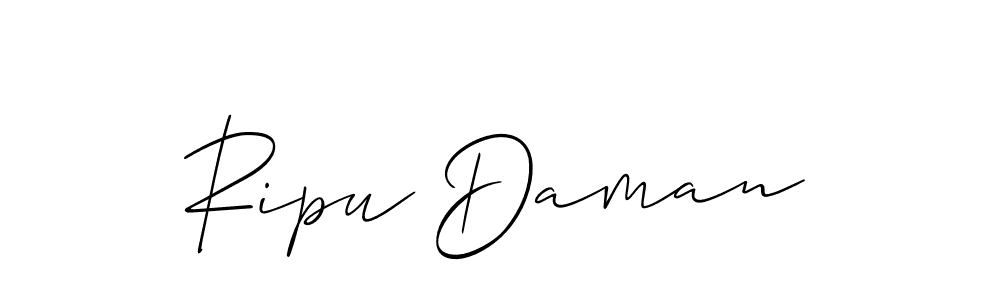 Use a signature maker to create a handwritten signature online. With this signature software, you can design (Allison_Script) your own signature for name Ripu Daman. Ripu Daman signature style 2 images and pictures png