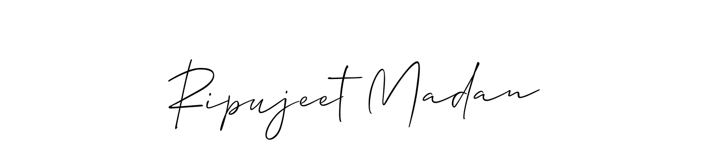 Design your own signature with our free online signature maker. With this signature software, you can create a handwritten (Allison_Script) signature for name Ripujeet Madan. Ripujeet Madan signature style 2 images and pictures png