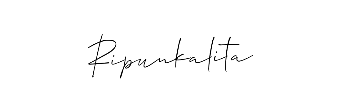 You can use this online signature creator to create a handwritten signature for the name Ripunkalita. This is the best online autograph maker. Ripunkalita signature style 2 images and pictures png