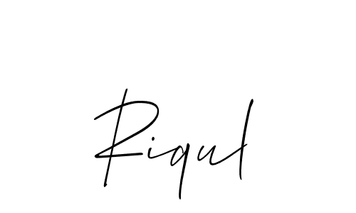 How to Draw Riqul signature style? Allison_Script is a latest design signature styles for name Riqul. Riqul signature style 2 images and pictures png