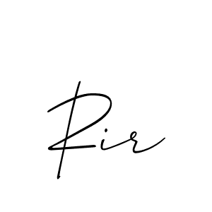 Also we have Rir name is the best signature style. Create professional handwritten signature collection using Allison_Script autograph style. Rir signature style 2 images and pictures png