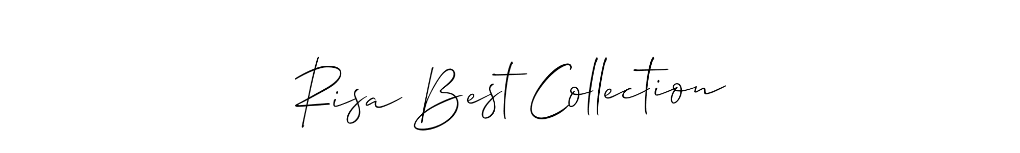 You should practise on your own different ways (Allison_Script) to write your name (Risa Best Collection) in signature. don't let someone else do it for you. Risa Best Collection signature style 2 images and pictures png
