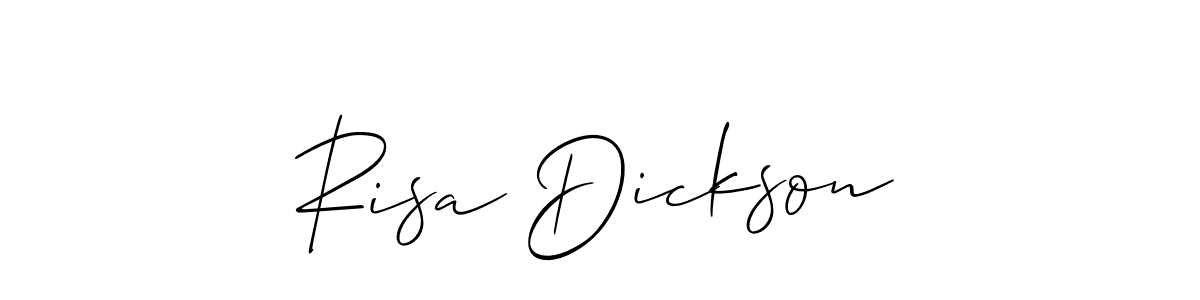 Check out images of Autograph of Risa Dickson name. Actor Risa Dickson Signature Style. Allison_Script is a professional sign style online. Risa Dickson signature style 2 images and pictures png