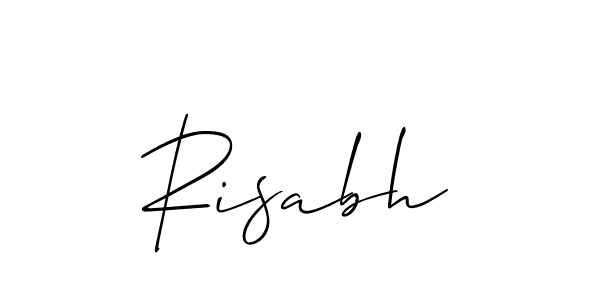 Also You can easily find your signature by using the search form. We will create Risabh name handwritten signature images for you free of cost using Allison_Script sign style. Risabh signature style 2 images and pictures png