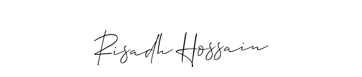 You can use this online signature creator to create a handwritten signature for the name Risadh Hossain. This is the best online autograph maker. Risadh Hossain signature style 2 images and pictures png