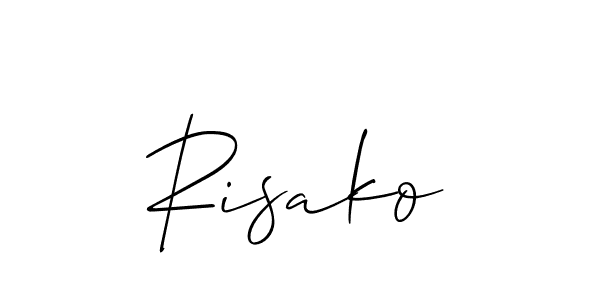 The best way (Allison_Script) to make a short signature is to pick only two or three words in your name. The name Risako include a total of six letters. For converting this name. Risako signature style 2 images and pictures png