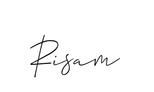 Risam stylish signature style. Best Handwritten Sign (Allison_Script) for my name. Handwritten Signature Collection Ideas for my name Risam. Risam signature style 2 images and pictures png