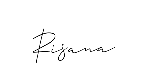 Also we have Risana name is the best signature style. Create professional handwritten signature collection using Allison_Script autograph style. Risana signature style 2 images and pictures png