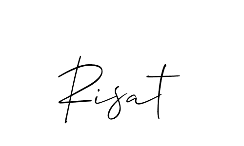 Create a beautiful signature design for name Risat. With this signature (Allison_Script) fonts, you can make a handwritten signature for free. Risat signature style 2 images and pictures png