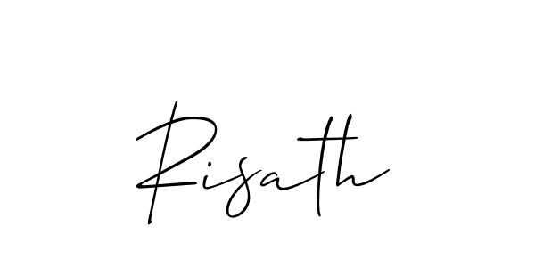How to make Risath signature? Allison_Script is a professional autograph style. Create handwritten signature for Risath name. Risath signature style 2 images and pictures png