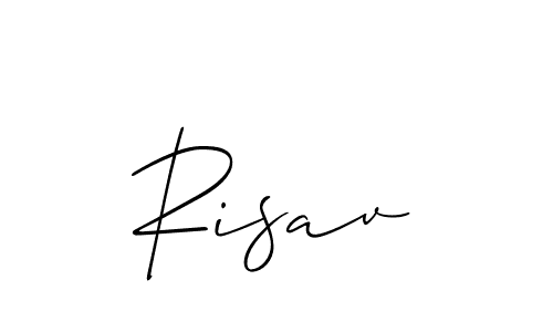 It looks lik you need a new signature style for name Risav. Design unique handwritten (Allison_Script) signature with our free signature maker in just a few clicks. Risav signature style 2 images and pictures png