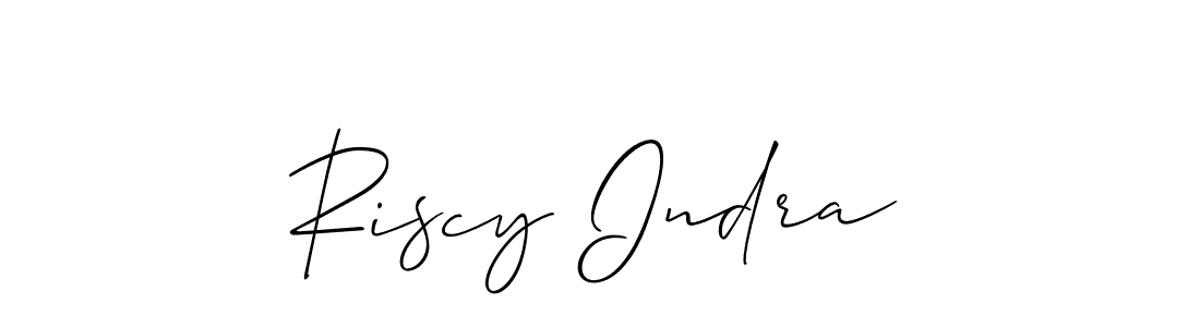 It looks lik you need a new signature style for name Riscy Indra. Design unique handwritten (Allison_Script) signature with our free signature maker in just a few clicks. Riscy Indra signature style 2 images and pictures png