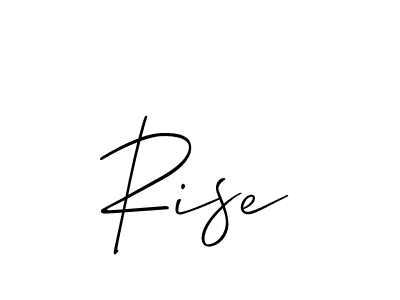 Design your own signature with our free online signature maker. With this signature software, you can create a handwritten (Allison_Script) signature for name Rise. Rise signature style 2 images and pictures png